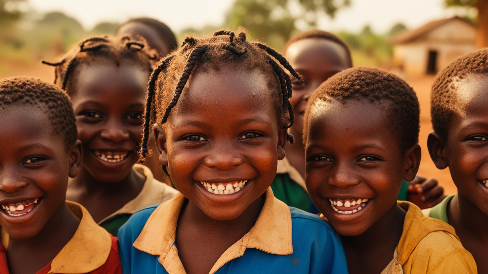 Enfants congolais souriants en RDC